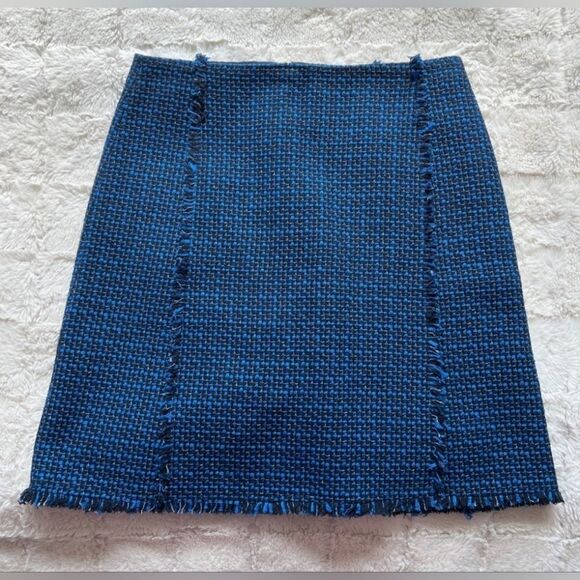 NWT Hugo Boss Blue Tweed Vomanda Suit Skirt size 4 - Picture 4 of 5